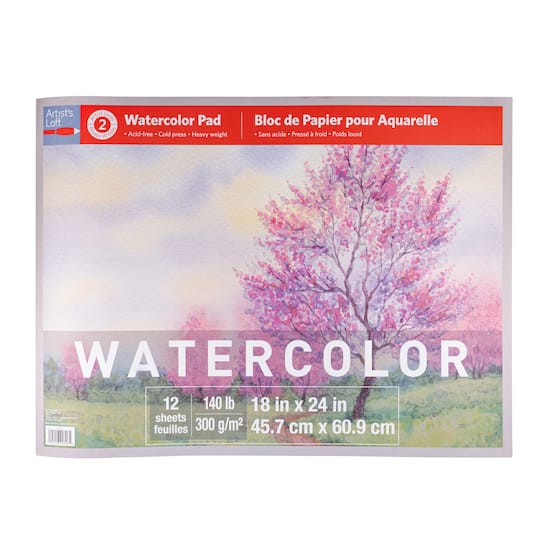 6 Pack: Level 2 Watercolor Pad by Artist&#x27;s Loft&#x2122;